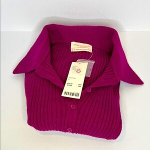 NWT. URBAN OUTFITTERS Fuchsia Ribbed Cardigan